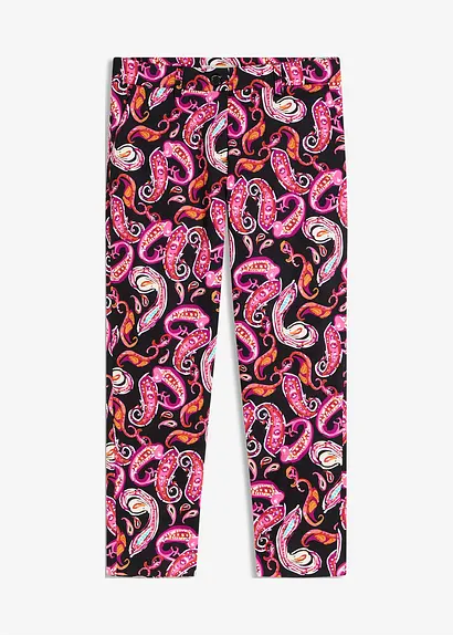 7/8-Stretchhhose in schwarz von vorne - bonprix