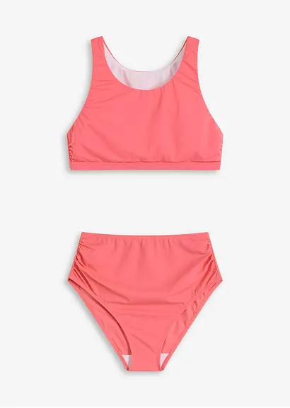Bustier Bikini (2-tlg.Set) in pink von vorne - bonprix
