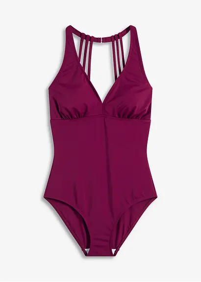 Badeanzug in lila von vorne - bonprix