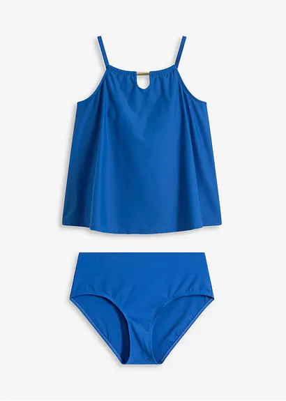 Tankini (2-tlg.Set) in blau von vorne - bonprix