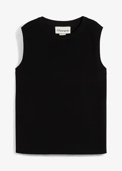 Stricktop in schwarz von vorne - bonprix