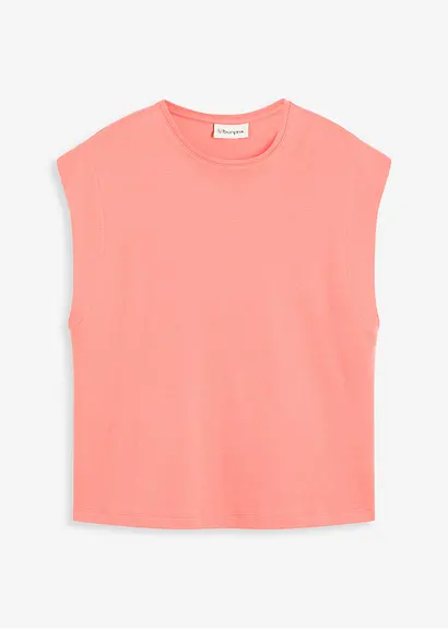 Shirt aus reiner Bio-Baumwolle in pink von vorne - bonprix