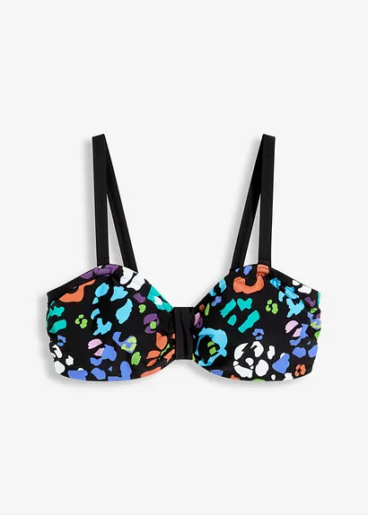 Balconette Bikini Oberteil in schwarz von vorne - bonprix