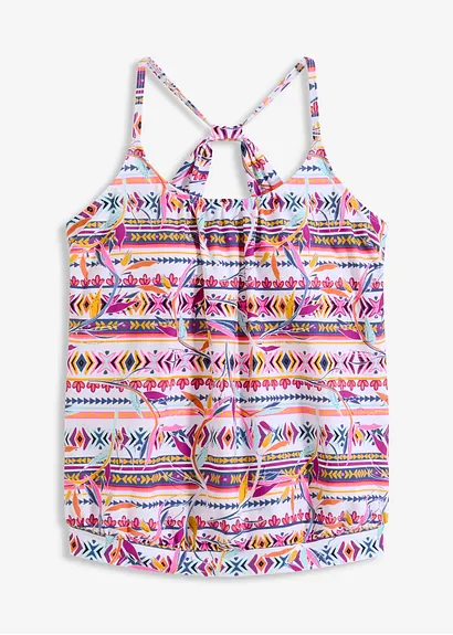 Oversized-Tankinioberteil in weiß von vorne - bonprix