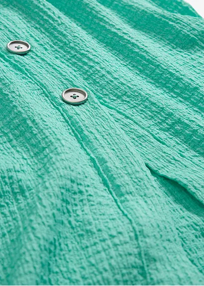 Top aus strukturiertem Crêpe in grün - bonprix