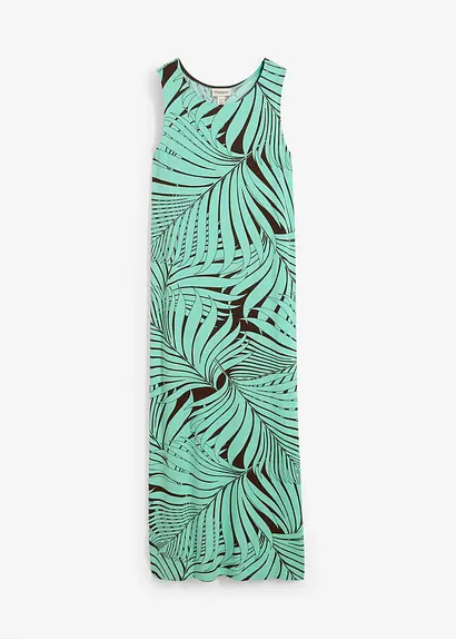 Jerseykleid aus fließendem Viskose-Mix in braun von vorne - bonprix