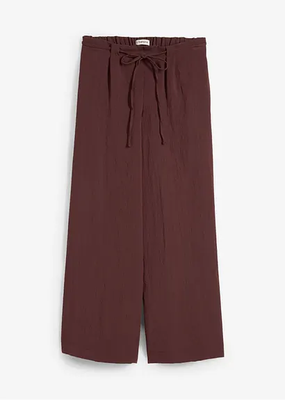 Culotte aus fließendem Viskose-Mix in braun von vorne - bonprix
