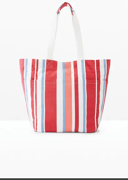 Shopper Canvas in weiß von vorne - bonprix