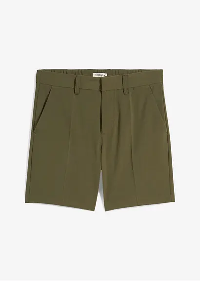 Elegante Shorts, Relaxed Fit in grün von vorne - bonprix