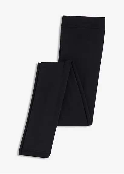 Thermo Fleece Leggings 140den in schwarz von vorne - bonprix