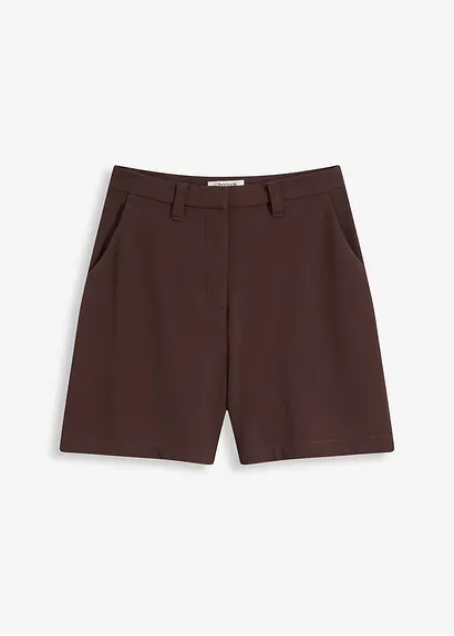 Bermuda Shorts mit Abnähern in braun von vorne - bonprix