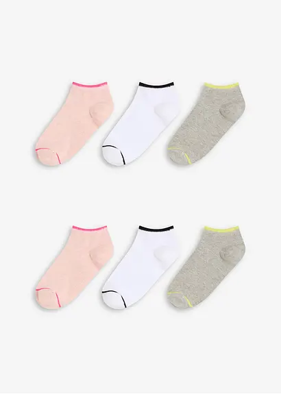 Sneakersocken mit Bio-Baumwolle (6er Pack) in grau von vorne - bonprix