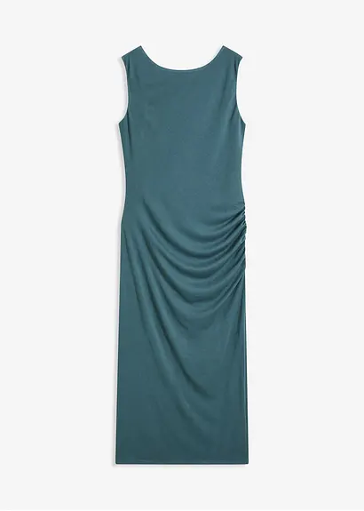 One-Shoulder-Kleid in petrol von vorne - bonprix