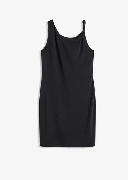 Minikleid mit Rückenausschnitt in schwarz von vorne - bonprix