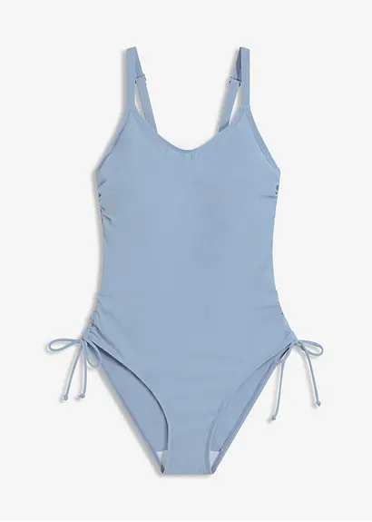 Light Shape-Badeanzug mit Schnürung in lila von vorne - bonprix