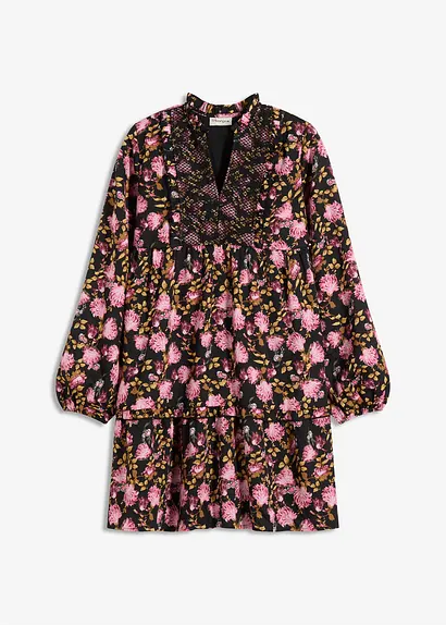Minikleid in schwarz von vorne - bonprix