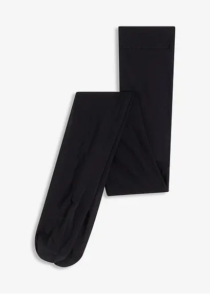 Strumpfhose 30den mit recyceltem Polyamid in schwarz von vorne - bonprix