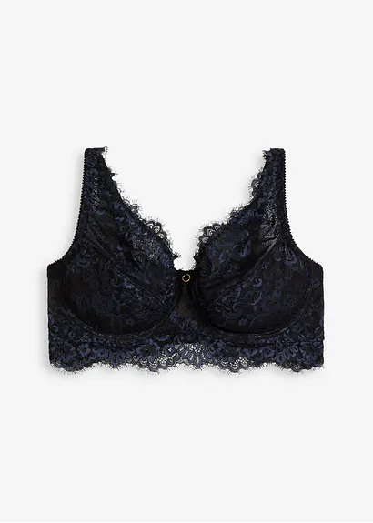 Minimizer-BH aus zarter Spitze in schwarz von vorne - bonprix