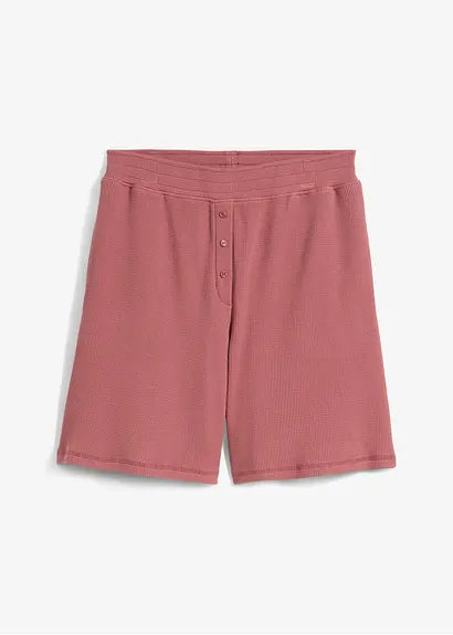 Schlupf-Shorts aus reiner Baumwolle in lila von vorne - bonprix
