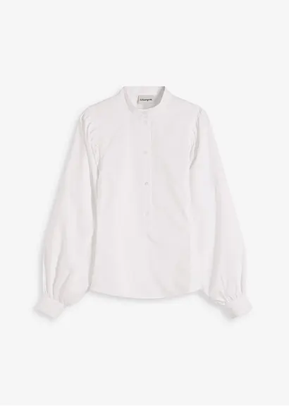Bluse in weiß von vorne - bonprix