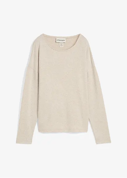 Pullover in beige von vorne - bonprix