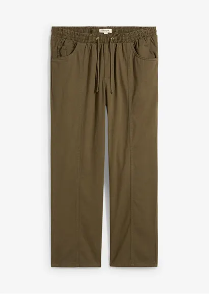 Classic Fit Schlupfhose mit Komfortbund, Straight in grün von vorne - bonprix