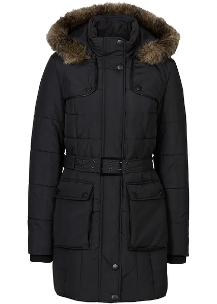 Winterjacke in schwarz von vorne - bonprix