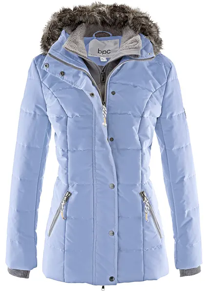 Winterjacke in 2-in1 Optik in blau von vorne - bonprix