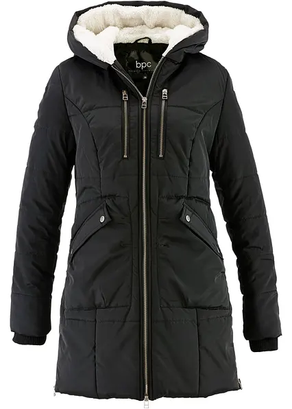 Steppjacke in schwarz von vorne - bonprix