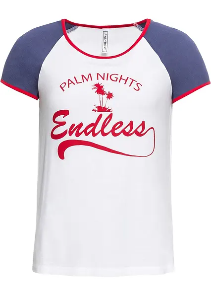 T-Shirt aus softer Viskose in weiß von vorne - bonprix