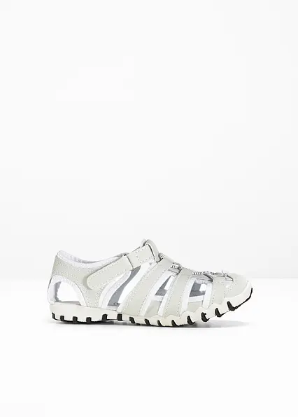 Trekkingsandalen mit Profilsohle in weiß von vorne - bonprix