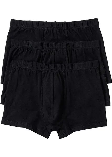 Boxershorts eng mit Baumwolle (3er Pack) in schwarz von vorne - bonprix