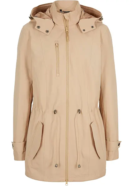 Parka in beige von vorne - bonprix