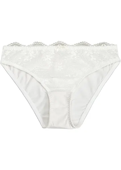 Slip mit Bio-Baumwolle in weiß von vorne - bonprix
