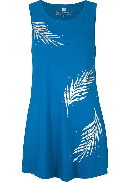 Long-Top in blau von vorne - bonprix