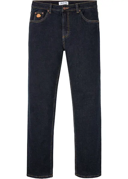 Thermo Classic Fit Stretch-Jeans mit wärmendem Fleecefutter in blau von vorne - bonprix
