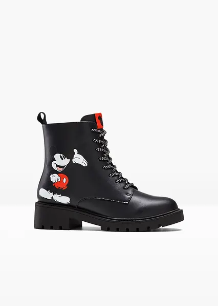 Disney Mickey Mouse Schnür Boot in schwarz von vorne - Disney