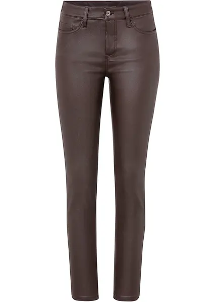 Stretch-Hose aus Viskose-Mix in braun von vorne - bonprix