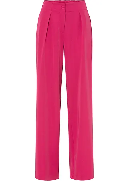 Weite Hose in pink von vorne - bonprix