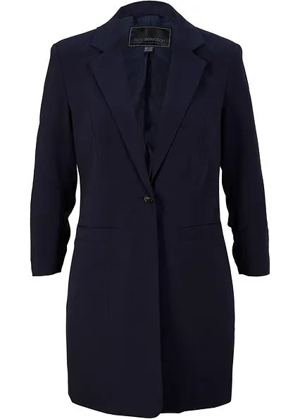 Long-Blazer in blau von vorne - bonprix