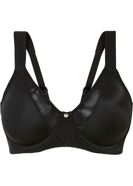 Minimizer-BH mit gepolsterten Trägern in schwarz von vorne - bonprix