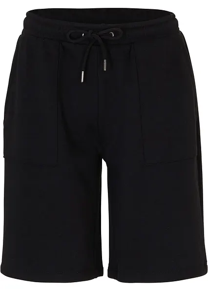 Sweat-Shorts mit Taschen in schwarz von vorne - bonprix