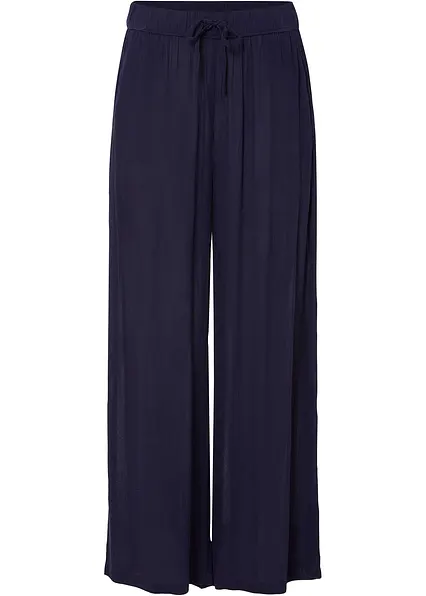 Weite Hose in blau von vorne - bonprix