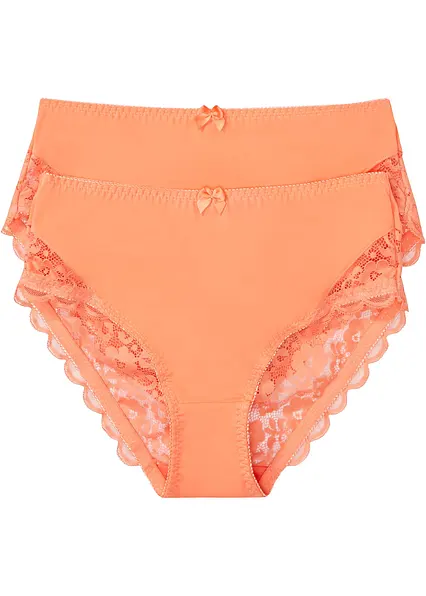 Maxislip (2er Pack) in orange von vorne - bonprix