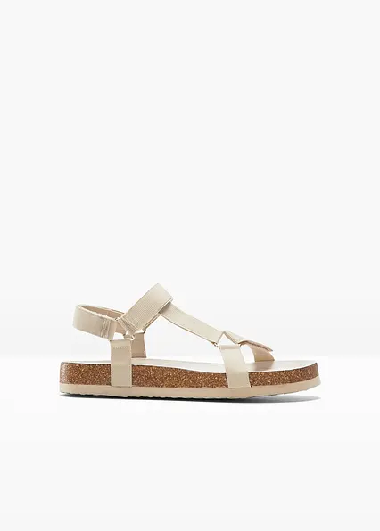 Sandalen in beige von vorne - bonprix