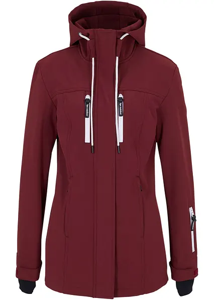 wasserabweisende Softshelljacke in rot von vorne - bonprix