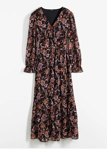 Maxikleid in schwarz von vorne - bonprix