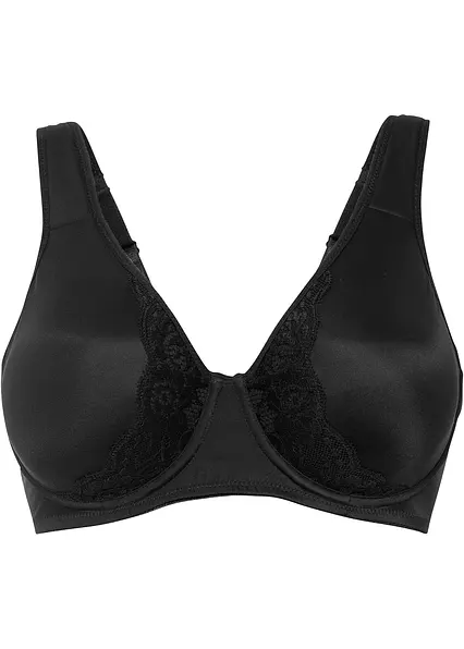 Minimizer-BH mit gepolsterten Trägern in schwarz von vorne - bonprix