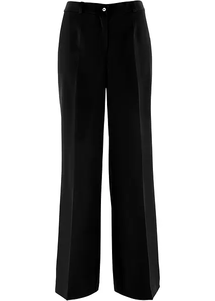 Marlenehose  mit Bequembund in schwarz von vorne - bonprix