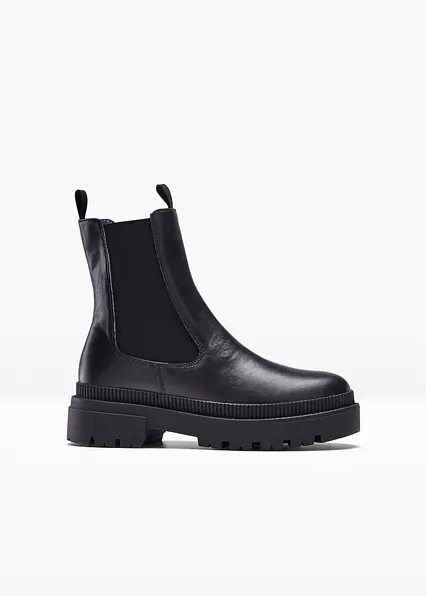 Chelsea Boot in schwarz von vorne - bonprix
